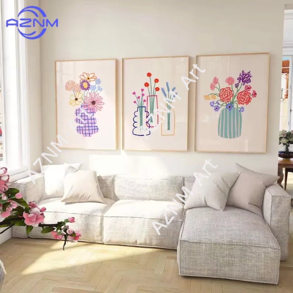 Florist Supply Vases - 1/3 Buah Vas Bunga Abstrak Poster