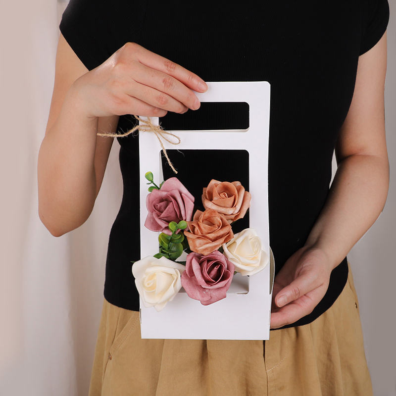 Flower Wrap Kraft - 3/5 Buah Kotak Bunga Genggam Kertas