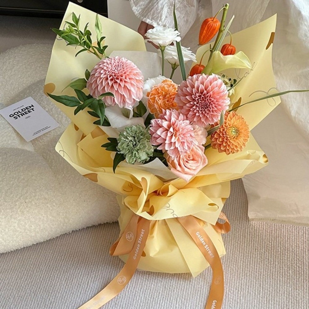20 Lembar Kertas Pembungkus Bu - Flower Wrap Kraft ulasan dan harga